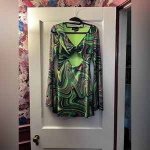 Wavy baby mesh dress